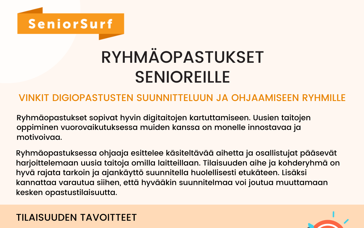 Ryhmäopastukset senioreille