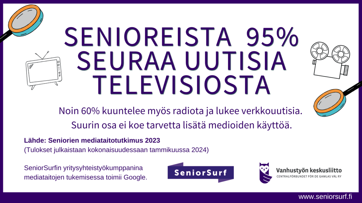 Alustavia tuloksia seniorien mediataitokyselystä
