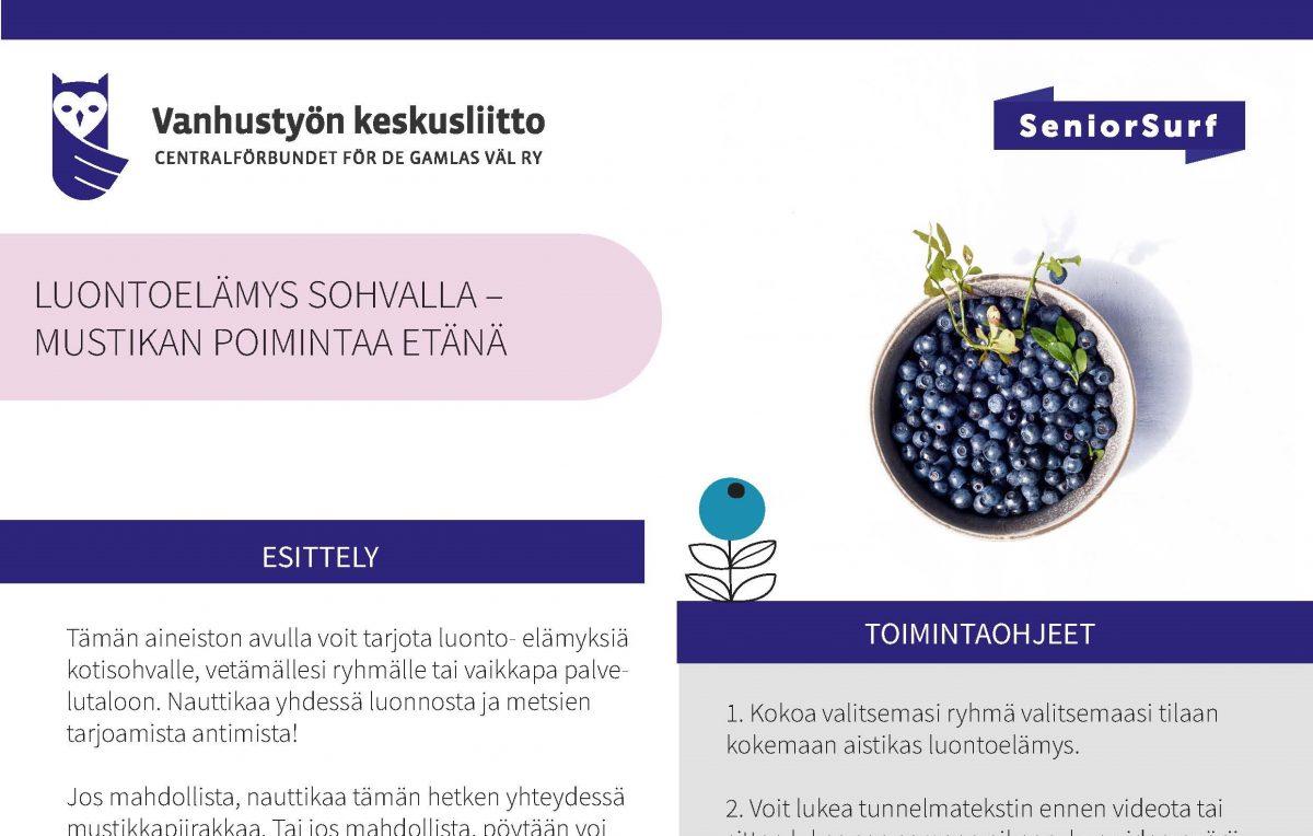 Luontoelämyksiä sohvalla